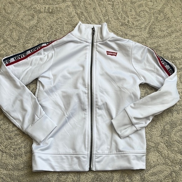 Boys Full Zip Levi’s Sweater Whits Size 7 - Picture 1 of 4